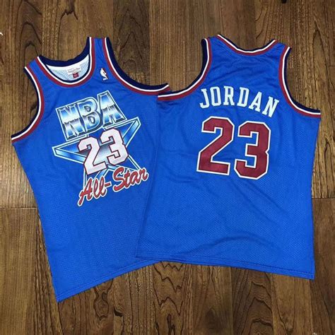 1993 Men All-Star Jordan 23 blue retro basketball jersey