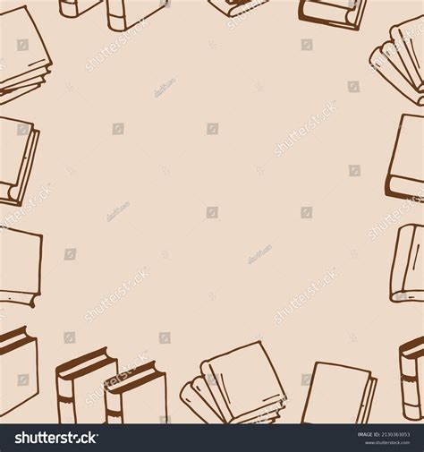 Vintage Book Frameborder Hand Drawn Vector Stock Vector Royalty Free