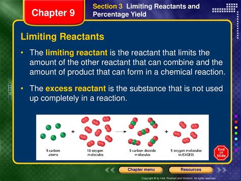 Section 3 Limiting Reactants And Percentage Yield Ppt Download