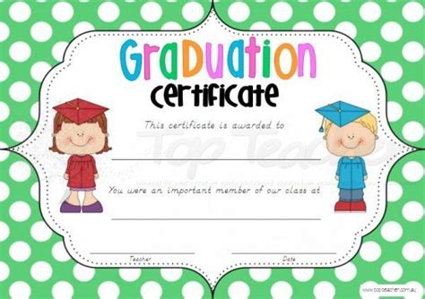 New Kindergarten Graduation Certificates To Print Free | Kindergarten ...