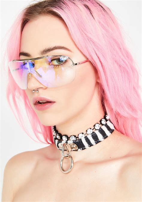 Bee Prismatic Ecstasy Iridescent Glasses Dolls Kill