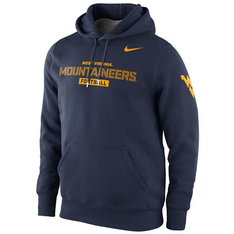 Nike West Virginia Mountaineers Practice Classic Hoodie Navy Blue