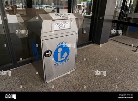 Public Library Book Return Drop Box Stock Photo Alamy