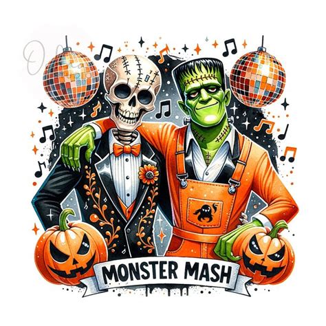 Monster Mash Png Spooky Halloween Clipart Halloween Skeleton Monster