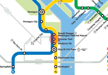 Potomac Yard station map - Washington Metro