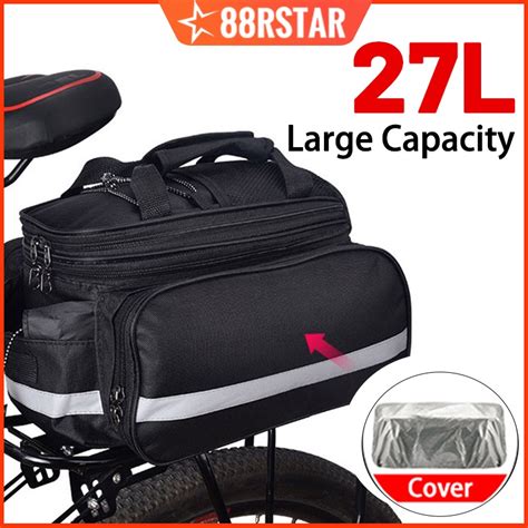 27l Bicycle Bike Bag Rear Saddle Bags Storage Case Pouch For Bike Seat Rack Trunk Bag For Bike