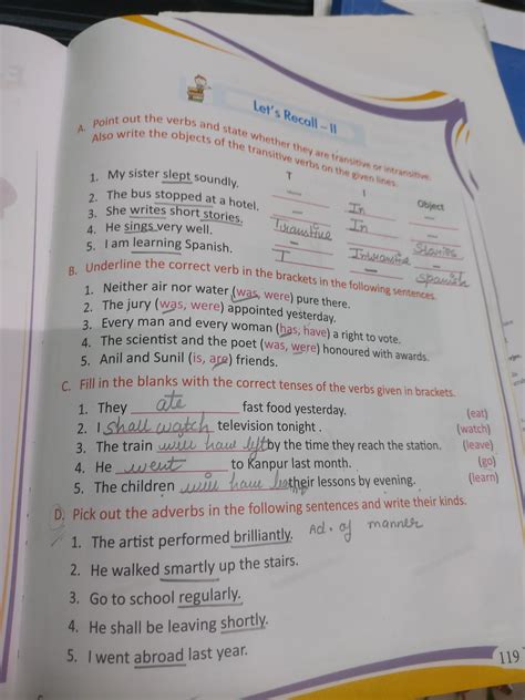 Lets Recall English Grammar Notes Teachmint