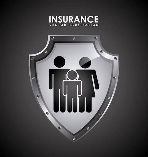 Premium Vector Insurance Design Over Black Background Vector Illustration