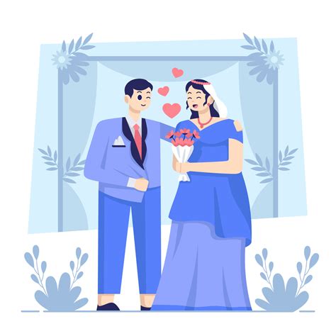 Concepto De Pareja De Boda Feliz 17333872 Vector En Vecteezy