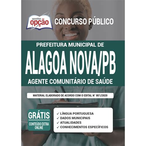 Apostila Alagoa Nova PB Agente Comunitário de Saúde no Shoptime