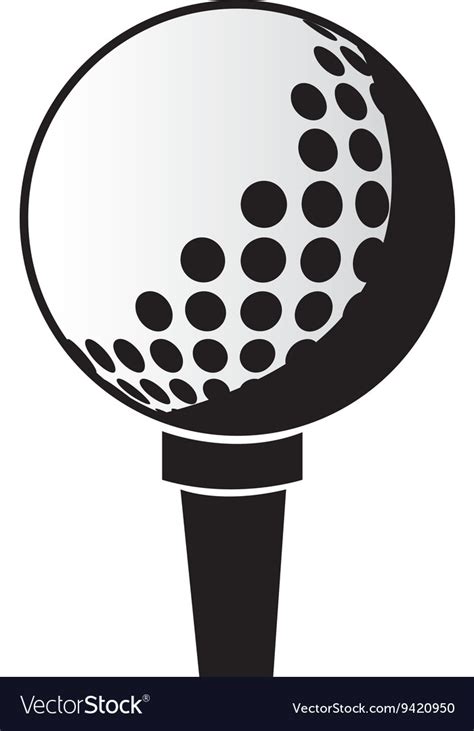 Black And White Golf Ball Graphic Royalty Free Vector Image