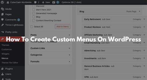 How To Create Custom Menus On Wordpress