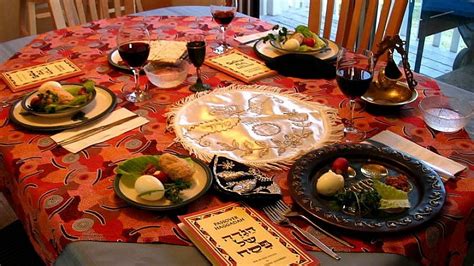 A festive Passover table, with hints of east and west