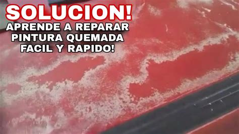 Como Reparar Pintura Quemada Por El Sol Youtube