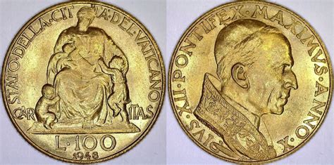 Vatikan Lire Pius Xii Unc Ma Shops