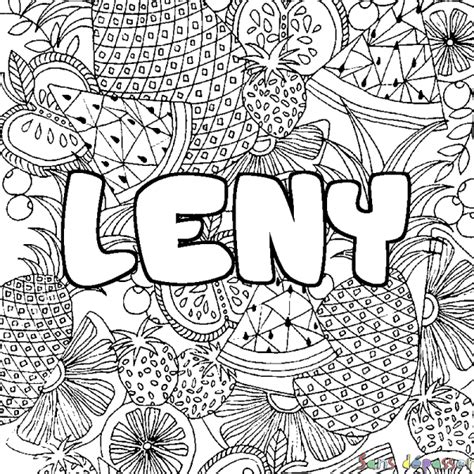 Coloriage Pr Nom Leny D Cor Mandala Fruits Sans D Passer