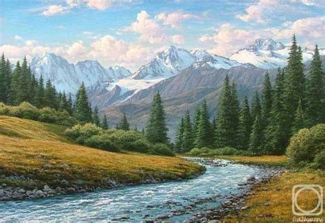 Олейник Аркадий. Горная река | Садово-парковое искусство, Пейзажи ...