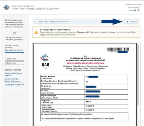 SRC belgesi nereden nasıl sorgulanır e Devlet SRC belgesi sorgulama