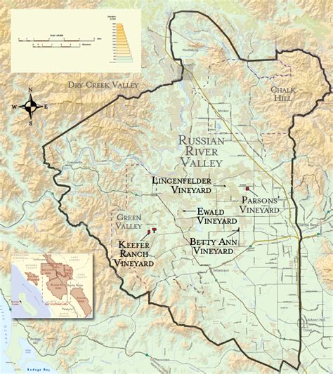 Russian River Valley Map | Dry creek valley, Russian river valley, Vineyard