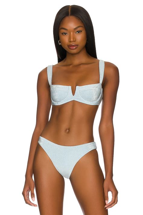 Monday Swimwear Clovelly Bikini Top In Powder Blue Revolve