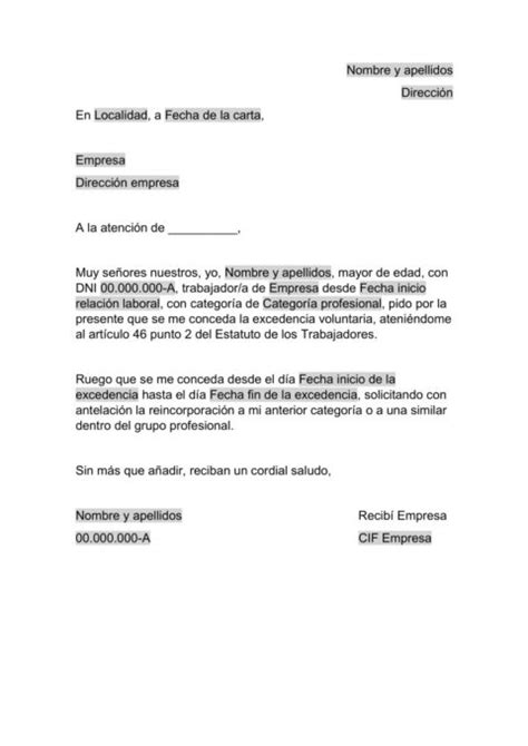 Documento Para Pedir Excedencia Actualizado Marzo 2023 Hot Sex Picture