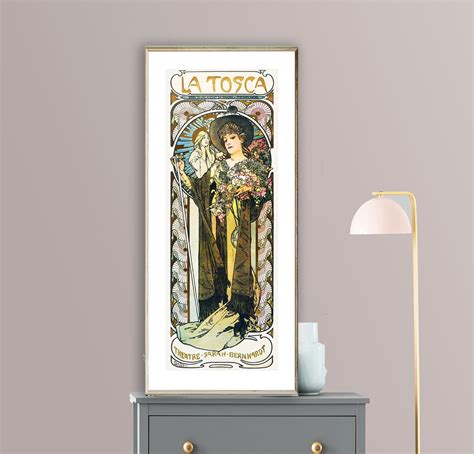 La Tosca By Alphonse Mucha Vintage Music Poster Poster Paper Etsy