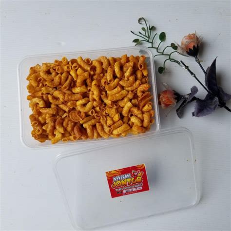 Jual Makaroni Snack Jontor Bumbu Kering Rasa Pedas SPICY Box 650ml