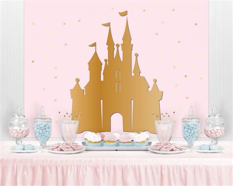 Princess Castle Birthday Backdrop Cinderella Princess Castle Etsy In 2021 Birthday Backdrop