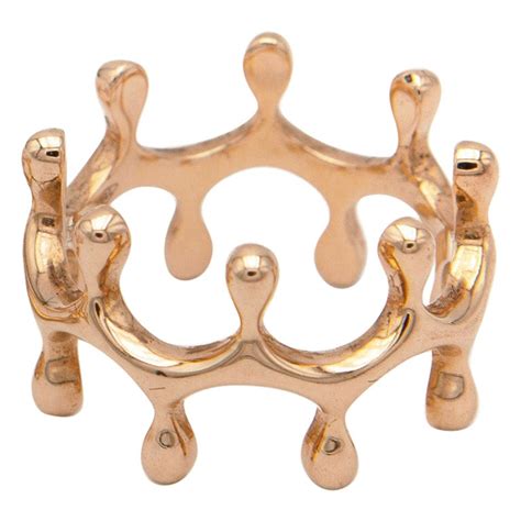 18 Karat Rose Gold Regina Crown Shaped Ring For Sale At 1stdibs