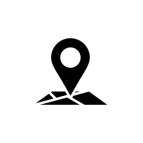 Gps Map Navigation Direction Solid Icon Vector Illustration Logo