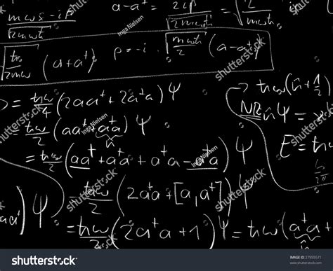 Quantum Mechanics Formulas On A Blackboard Stock Photo 27955571 : Shutterstock