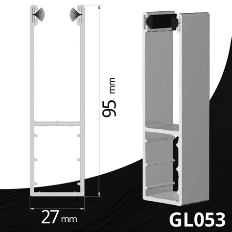 Coulisse Aluminium 53 X 22 Mm GL100 Volet Roulant