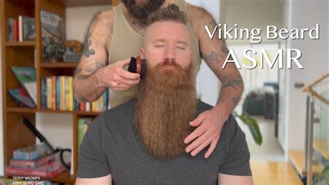 Viking Beard Asmr Male On Male Long Beard Asmr Scratching Brushing And Hairplay No Talking