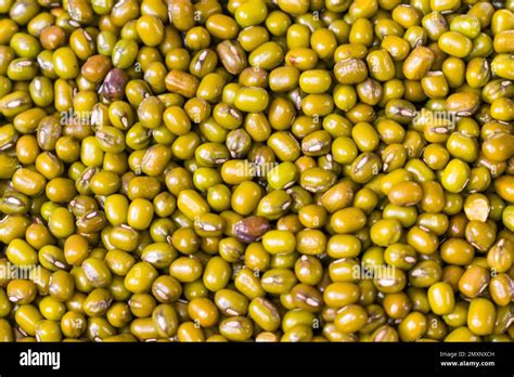 A Top View Texture Background Full Of Green Gram Beans Also Called