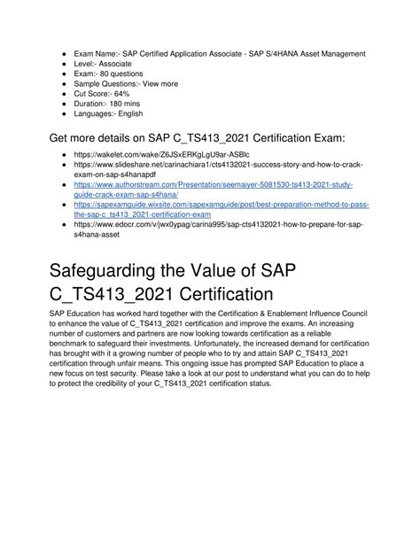 Ppt Sap C Ts413 2021 Certification Description Powerpoint Presentation Id 11708050