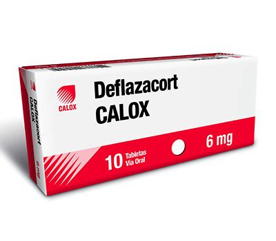 DEFLAZACORT CALOX 6MG CAJA CON 10 TABLETAS