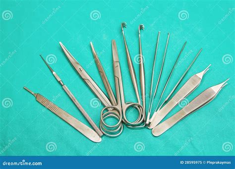 Set Of Surgical Instrument Stock Image Image Of Sharp 28595975