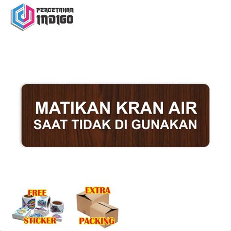 Jual Promo Sign Board Papan Signage Kotak Matikan Kran Air Elegan Shopee Indonesia