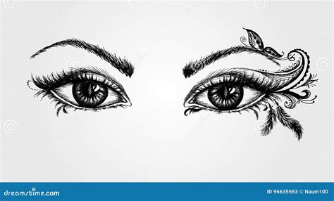 Pair Of Eyes Drawing