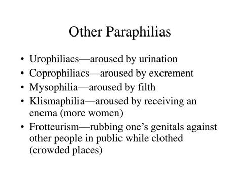 Ppt Chapter 16 Paraphilias And Sexual Variants Powerpoint