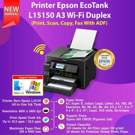 Epson Ecotank L15150 A3 Wi Fi Duplex All In One Printer Ink Tank 008 Lazada Indonesia