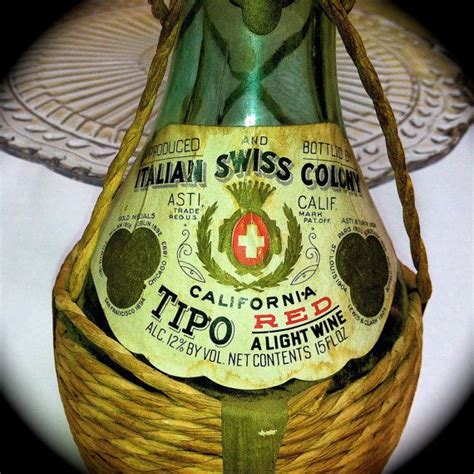 Raffia Wrapped Tipo Italian Swiss Colony Wine By Scarlettsfancies 24