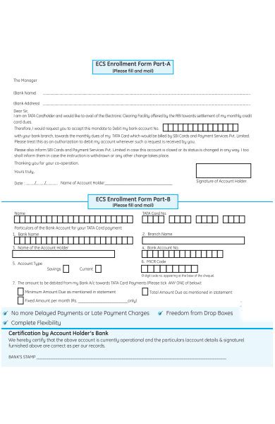 Free Enrolment Forms In Pdf Ms Word Excel