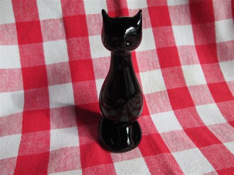 Vintage Dark Cobalt Blue Glass Cat Figurine 4 1 4 Inches Etsy Blue Glass Dark Cobalt