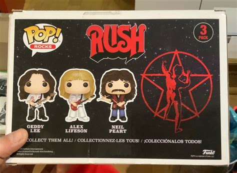 Funko Doll Rush 3 Pack Geddy Lee Alex Lifeson Neil Peart 2010