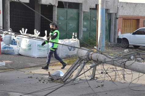 Temporal de viento provocó cortes de energía y agua en Trelew