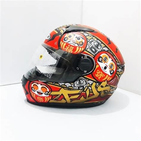 Jual Helm Zeus Zs Matt Black Black Al Red Fullface Di Lapak Bike