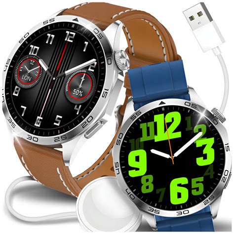 Smartwatch Zegarek M Ski Rozmowy Polskie Menu Ci Nienie Puls Amoled