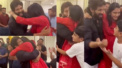 Allu Arjun Emotional Moments With His Wife Allu Sneha After Winning