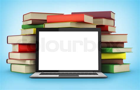 Books and laptop | Stock image | Colourbox